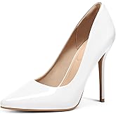 mysoft Women's High Heels Pumps Closed Pointed Toe Stiletto 4IN Heels Dress Wedding Shoes