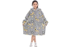 Erwinmu Blanket Hoodie for Children, Warm Sweatshirt Blanket, Oversized Hoodie, Comfy Blanket Sweatshirt, Flannel Cozy Giant 