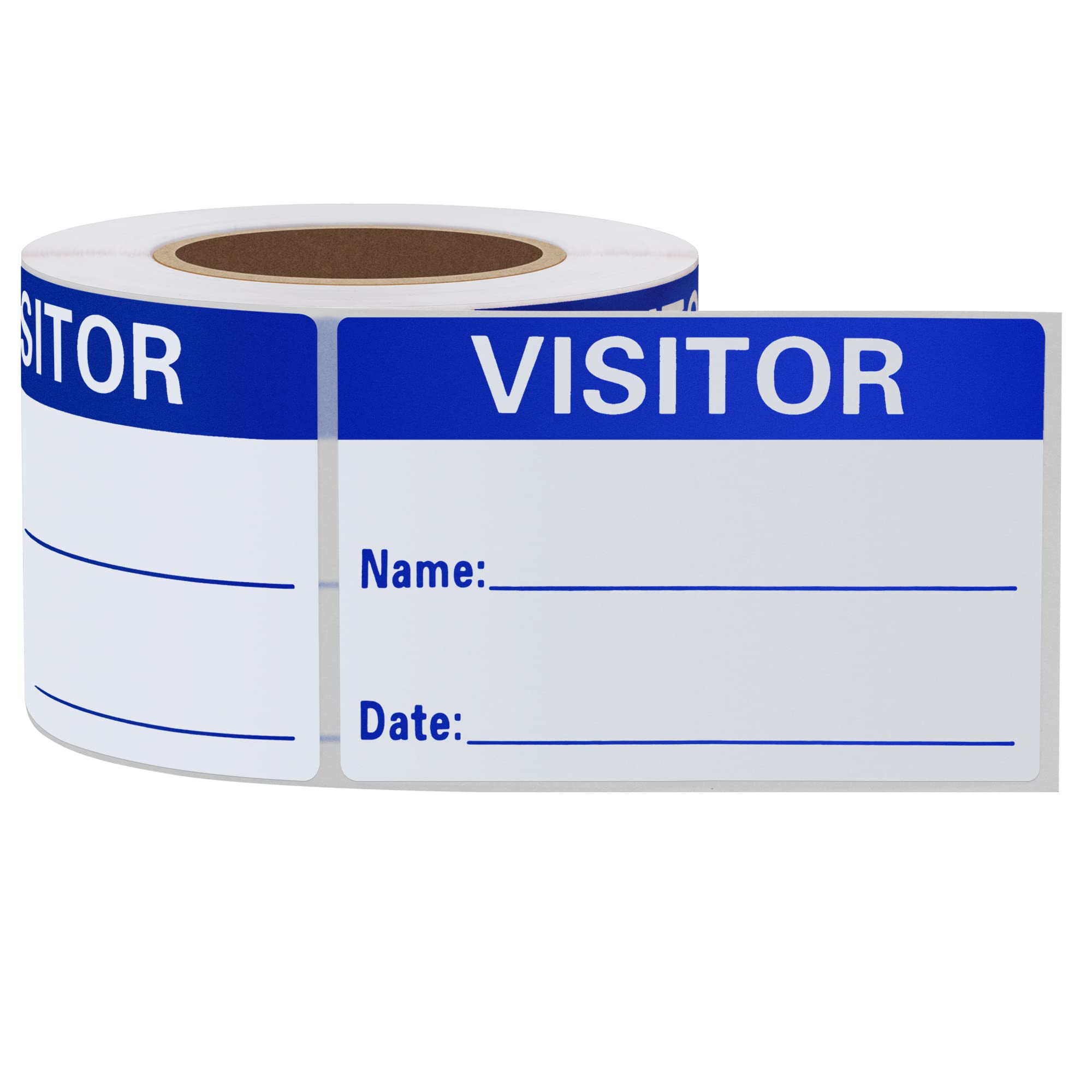Hycodest 2x3 inch Visitor Pass Name Stickers Labels Visitor Identification Labels Stickers 300 pcs Blue