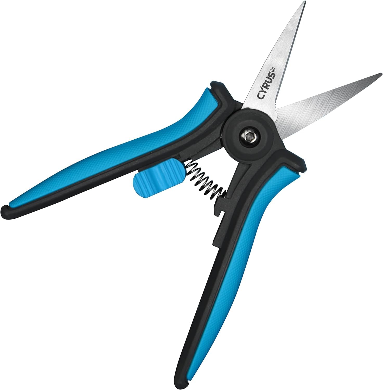 CYRUS Precision Pruning Snips - Stainless Steel Flower Shears & Bonsai Shears, Sharp Pointed Blade, Safety Lock & Non-Slip Grip, Lightweight Garden Snips for Fresh Flowers & Indoor Plants