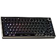 EPOMAKER Tide75 QMK/VIA Wireless 75% Aluminum Mechanical Keyboard, Programmable Creamy Gaming Keyboard, Bluetooth/2.4Ghz/USB-C, with FR4 Plate for Win/Mac (Black, Lemon Switch)