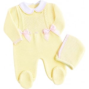 Newborn Long Sleeve Sweater Pants Hat Set Girl Knitted Coming Home Outfit 3 piece