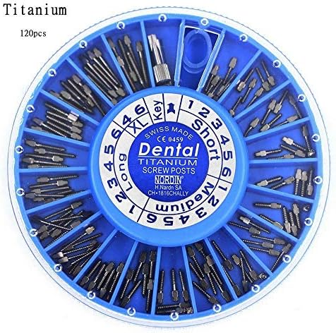 120Pcs/box Assorted Dental Endodontic Pure Titanium Screw Post Kit WithTools