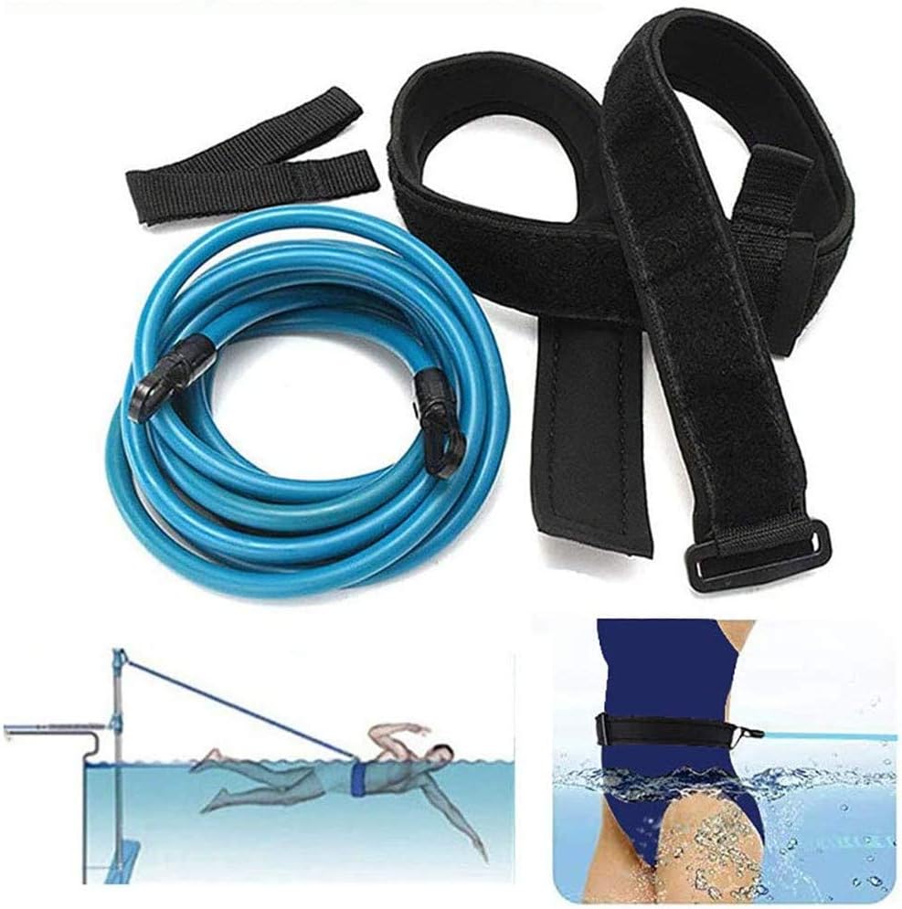 NetEraEU Swimming Resistance Belt Swim Training Band Strap Durable Resistent Elastic Swim Pool Backyard Garden Square