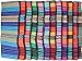 El Paso Designs Peyote Hippie Blanket Classic Mexican Style Falsa Stripe Pattern in Vivid Peyote Colors. Throw, Bed, Tapestry, or Yoga Blanket. Hand Woven Acrylic, 57