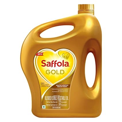 Saffola Gold, Pro Healthy Lifestyle Edible Oil, Jar, 5 L