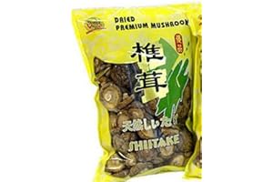 GREAT BRITISH TRADING LIMITED Premium Dried Shiitake Sliced Mushrooms 1 pound jumbo bag (Whole)