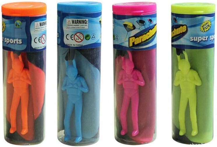 Hotaluyt Hand Throw Parachute Toy Foldable Plastic Landing ...