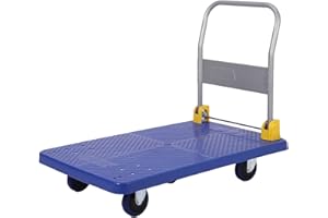 2000 LBS Heavy Duty Dolly – Blue&Gray A3 Steel Hand Cart, 24x40in PP L-Shaped Cart