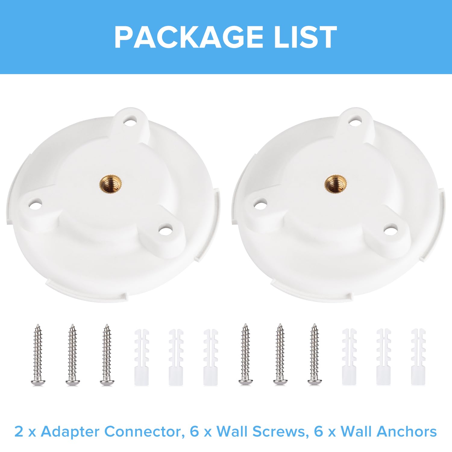wochel 2Pack Mounting Plate Compatible with Google Nest Cam Outdoor (Battery) Camera, Replacement for Original Nest Cam Bracket, Wall Mount for Google Nest Cam - White