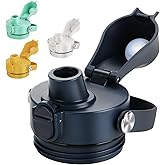 EIPOSAU Spout Lid for YETI Rambler Bottle, BPA Free, Ideal Chug Cap for YETI, Fits 18 26 36 64 oz Bottles, Replacement Lids with Push Button & Lock