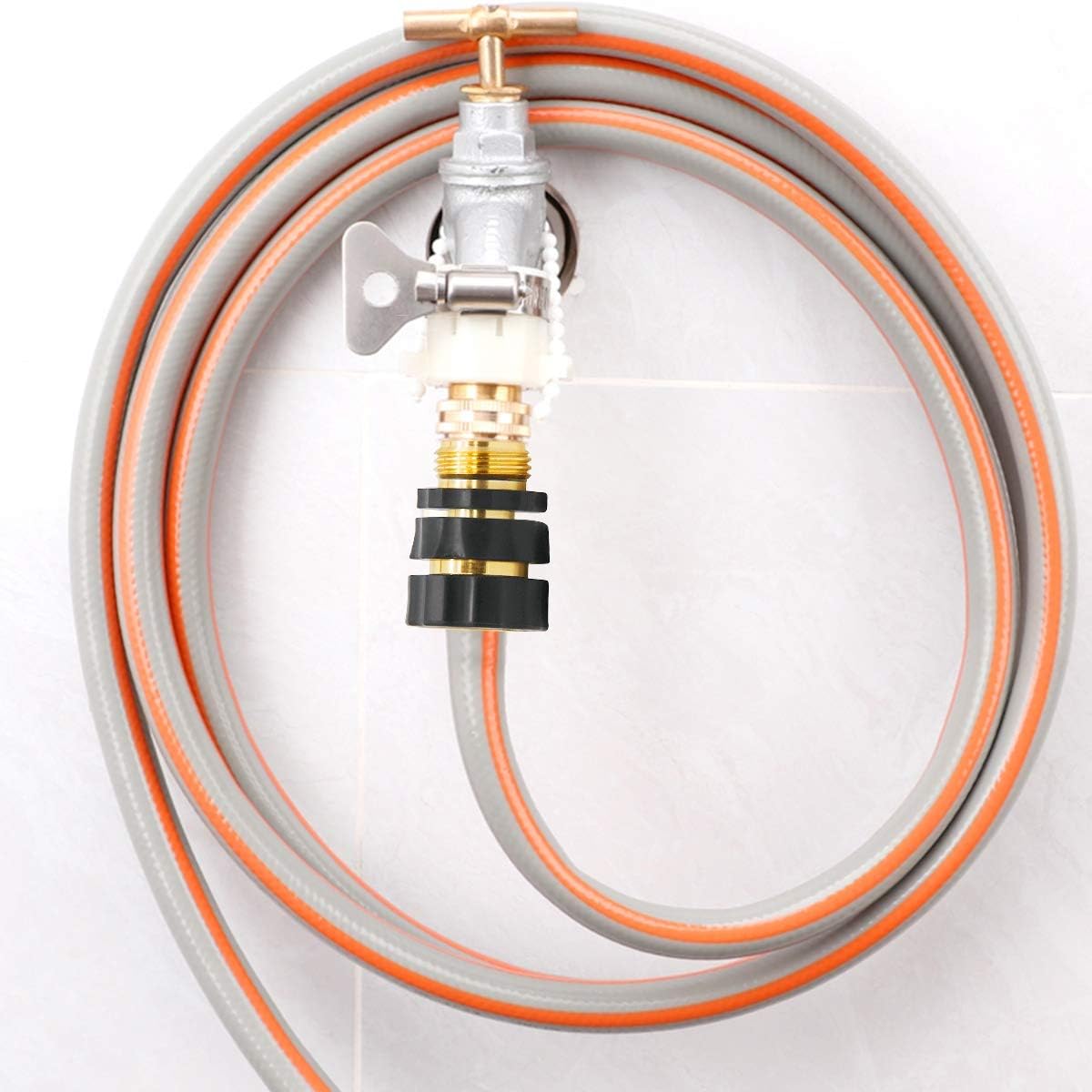 Lifynste 3/4 Inch Garden Hose Quick Connector Fittings, Brass Easy Connector Fitting, Male and Female Set, 4 Sets : Garden & Outdoor