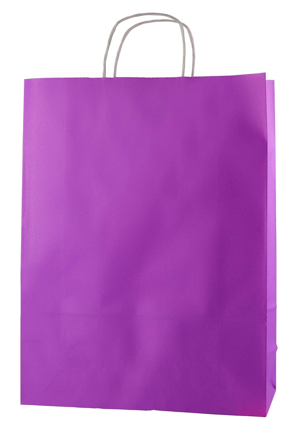 Thepaperbagstore 25 Purple Large Paper Bags With Handles - 32x12x41cm - Colourful Paper Gift Bags for Adults and Kids - for Shopping, Party, Retail, Birthdays and Weddings