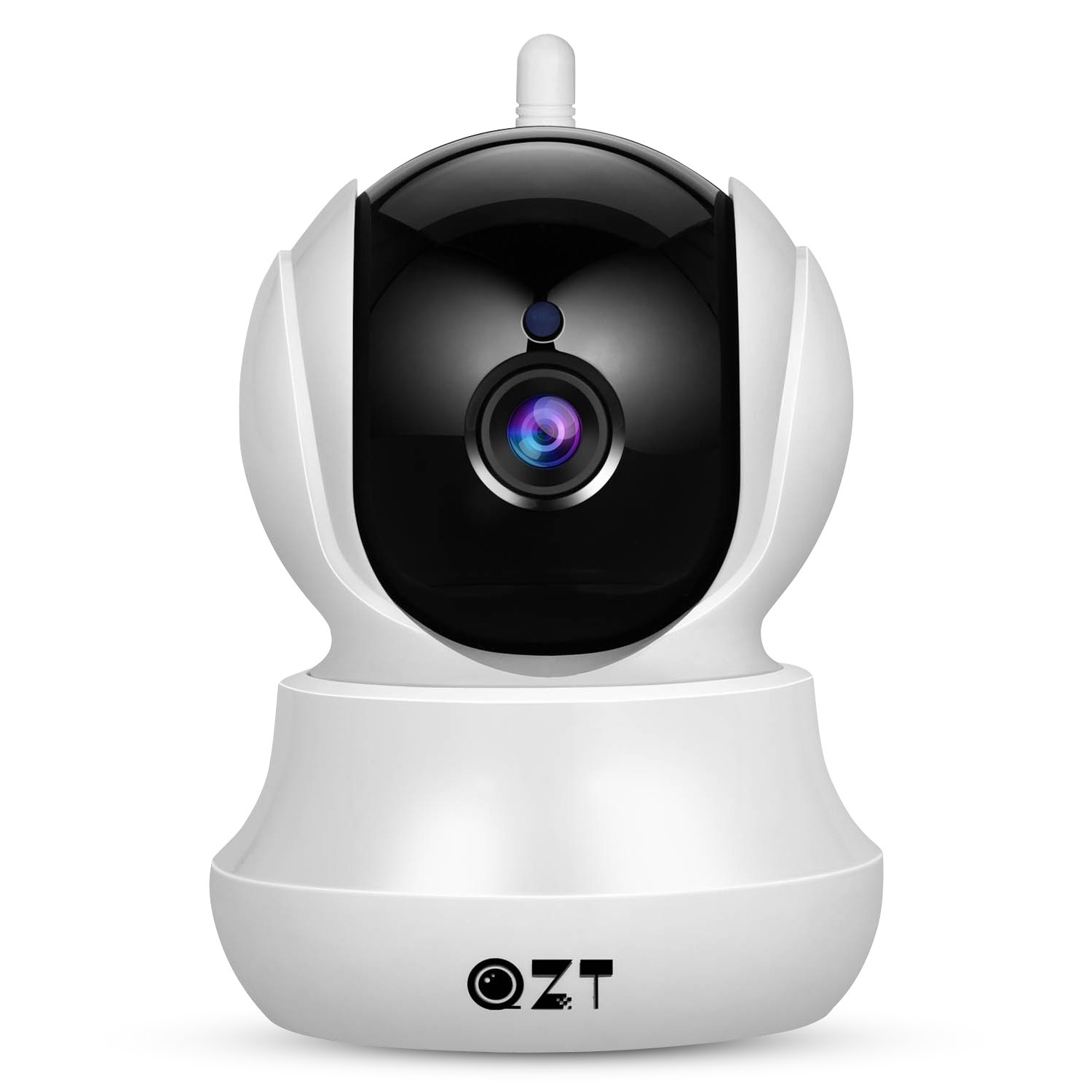 Cámara IP, Cámara de Vigilancia QZT 720P Wifi con Visión Nocturna, Audio Bidireccional, Giro / Inclinación, Detección de Movimiento, Alarma...