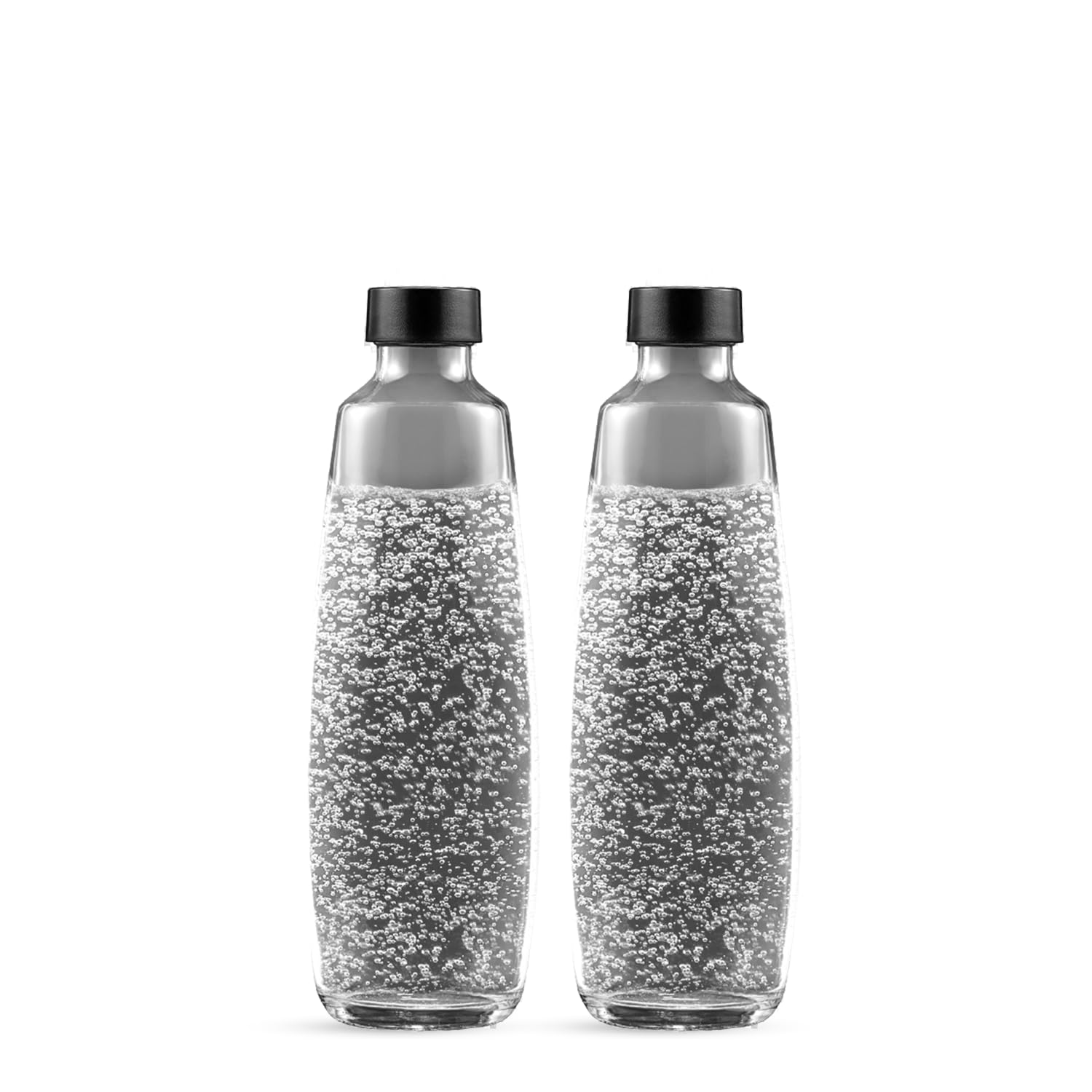 sodastream 1L DUO Glasflasche - kompatibel mit DUO & E-DUO Wassersprudler, 2er-Pack Wasserflasche, spülmaschinenfeste Sprudelflasche