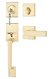 goldenwarm Front Door Handle and Deadbolt Set, Gold