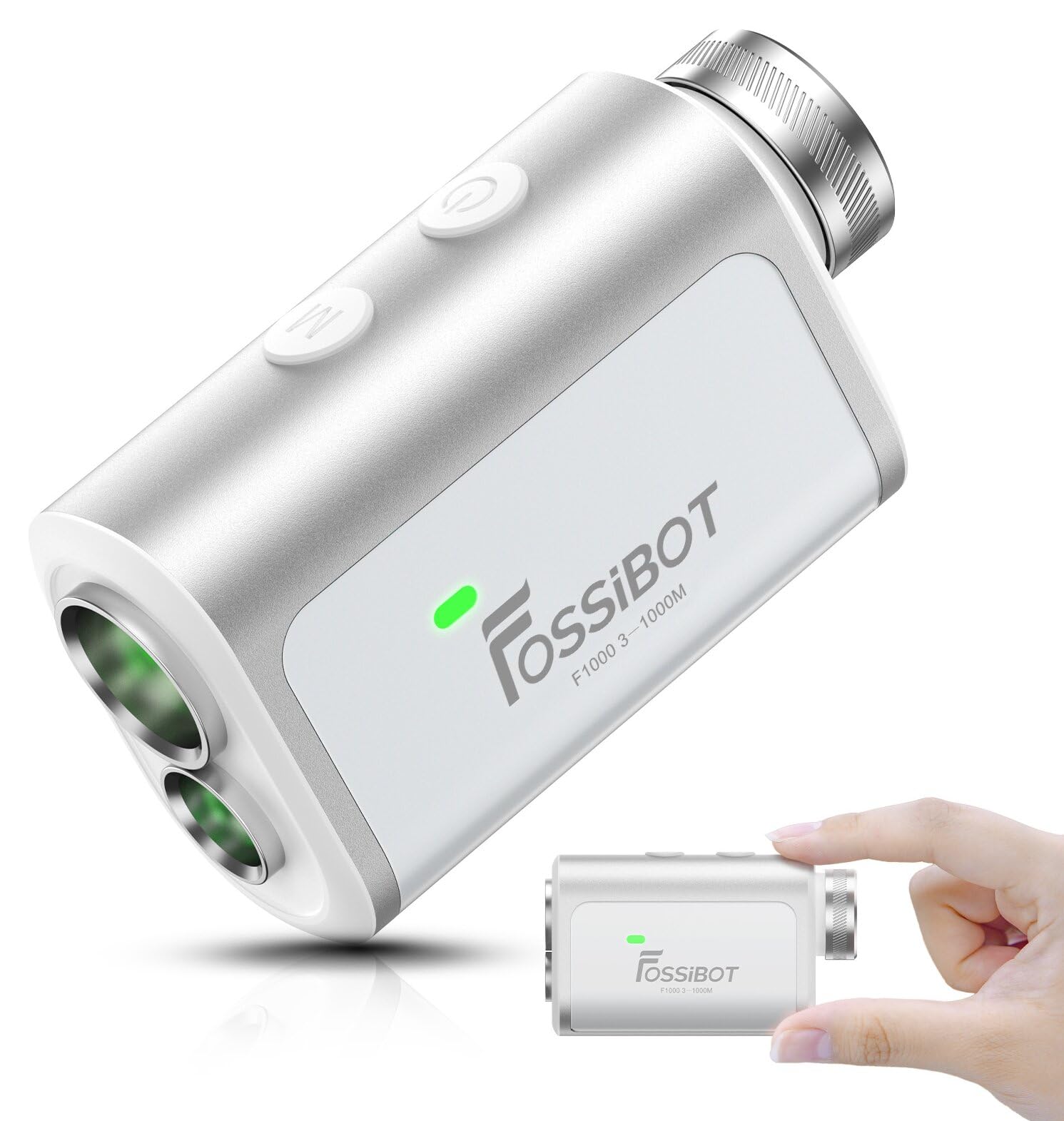 【小さい！速い！見やすい！】【2025年】FOSSiBOT F1000 ゴルフレーザー距離計 3点間距離測定 LCD黒表示 0.02s測定 光学6.3倍望遠 高透過レンズ 1000m/1093yd対応 マグネット Ultra-mini ゴルフ 距離計 ミニ 超軽量 IP54防塵防水 ピンロック スロープモード 競技モード 超小型 距離測定器 高低差 手ブレ補正 充電式 専用ケース付き (ホワイト)