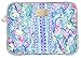 Lilly Pulitzer Soft Padded Tech Sleeve with Zip Close, Laptop Case Fits up to 13 Inch Computer, Mermaid Cove