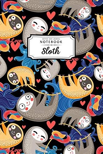 Dotted Grid Journal Notebook SLOTH: My spirit animal is a sloth, 150 Pages (6x9) Bullet Planner, Personalized Journal, Travel Notebook for Women Girls (Sloth Dotted Grid Planner) Paperback – May 3, 2019