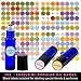 MP Essential Oil Roller Bottles Set with Stainless Steel Balls, 8 Pack 10ml Dark Blue Leakproof Glass Bottle with 8 Rollerballs for Perfume & Aromatherapy Oils - Roller Bottle Opener & 192 Labels