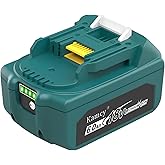 KAMCY 6.0Ah Lithium-ion Replacement Batteries Compatible with Makita 18V Battery BL1860B BL1850B BL1840B BL1830B BL1820B BL1815B LXT400 with LED Indicator Cordless Power Tools, Blue (Enterprise)