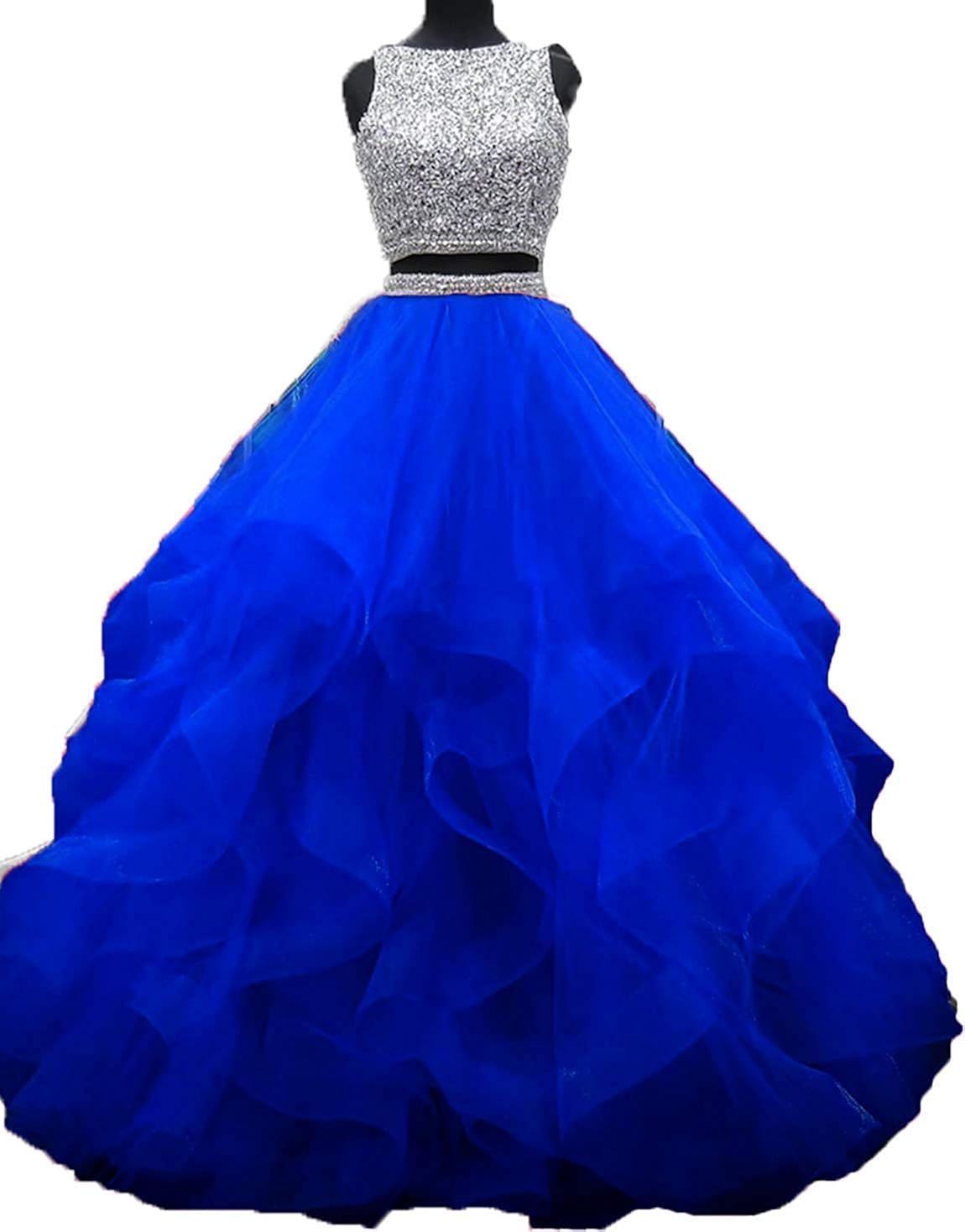 2 piece long homecoming dresses