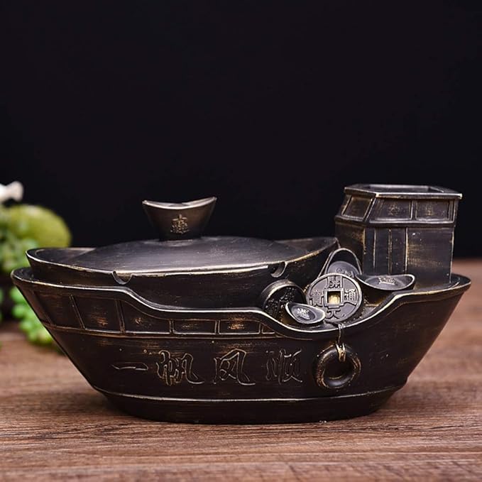 ZPWSNH Marine Ashtray With Cover For Indoor And Outdoor Use Retro