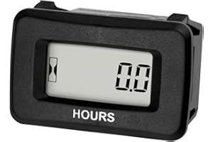 Runleader AC/DC 5V to 277V Hour Meter,Waterproof Design for Riding/Zero Turn Lawn Mower Leaf Trimmer Brush Cutter Generator M