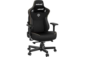 Anda Seat Kaiser 3 Large Gaming Chair for Adults - Ergonomic Black Leather Gaming Chairs with Lumbar Support, Comfortable Office Chair with Neck Support - Heavy Duty Computer Chair Wide Seat Capacity