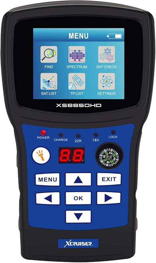 Xcruiser XS6650HD, Digital Satellite Finder, DVBS2, OLED Color Display