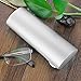 Ezeso Aluminum Eyeglasses Case Matte Hard Shell Frosted Spectacles Box (Silver)