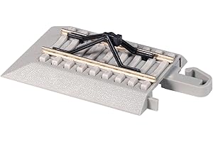 Bachmann Trains - E-Z Track® Nickel Silver Track with Concrete Ties ON Gray Roadbed - Hayes Bumpers (2/Card) - HO Scale