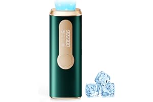 AMOTAOS IPL Laser Hair Removal Device for Women & Men - Safe At-Home 45°F Ice-Cooling Contact for Painless & Long-Lasting Results, 86% Less Hair In 3 Weeks for Full Body & Face, Dark Green