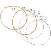 Homoyoyo 7Pcs Autoharp Replacement Strings - 40cm Autoharp String Instrument - Upgraded Thicker Alloy Metal for Clear Tone Musical Instrument Repair Parts