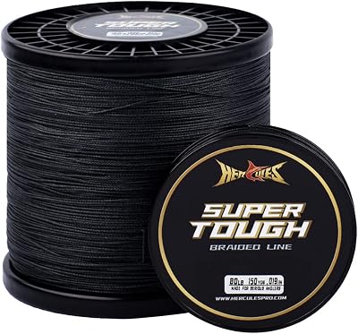 HERCULES 25lb 300yds Braided Fishing Line 4 Strands Black PE Braid