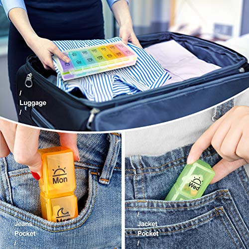 image for AUVON iMedassist Weekly Pill Organizer (Twice a Day), 7 Day Pill Box C