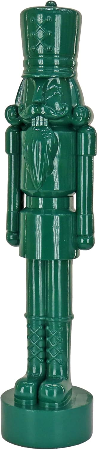 Nutcrackers - National Tree Company HGTV Home Collection Resin Christmas Themed Nut Cracker, Polyresin and Stone Powder, Jade, 18in