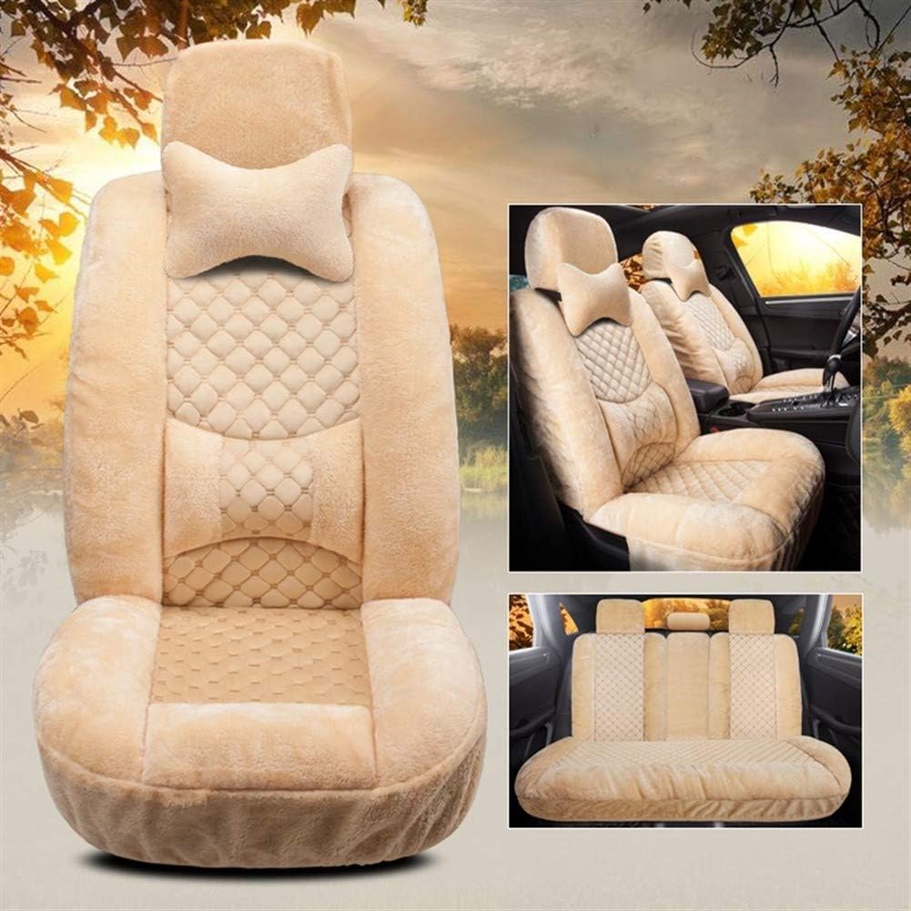 XIANGSHAN Car Seat Covers Winter Warm Automobiles Seats Cover Faux Wool For Lexus Nx Gs300 Lx 570 Rx330 Gs Rx Rx350 Lx470 Gx470 Ct200h (Color Name : Beige deluxe)