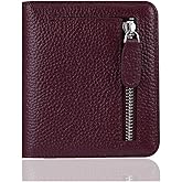 FUNTOR Small Wallets for Women, Ladies Small Compact Bifold Pocket RFID Blocking Genuine Leather Wallet for Women