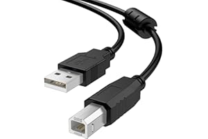 USB A to B Cable 2.0 Printer Cable, High-Speed Compatible with HP, Canon, Epson, Brother, Dell, Lexmark Printer, Scanner, and