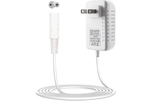 BXIZXD Replacement for Waterpik Charger, 2 Prong Adapter Compatible with WP360 WP360W WP462 WP462W WP450 WP450W Waterpik Water Flosser Charger Cord - 6.6ft (White)