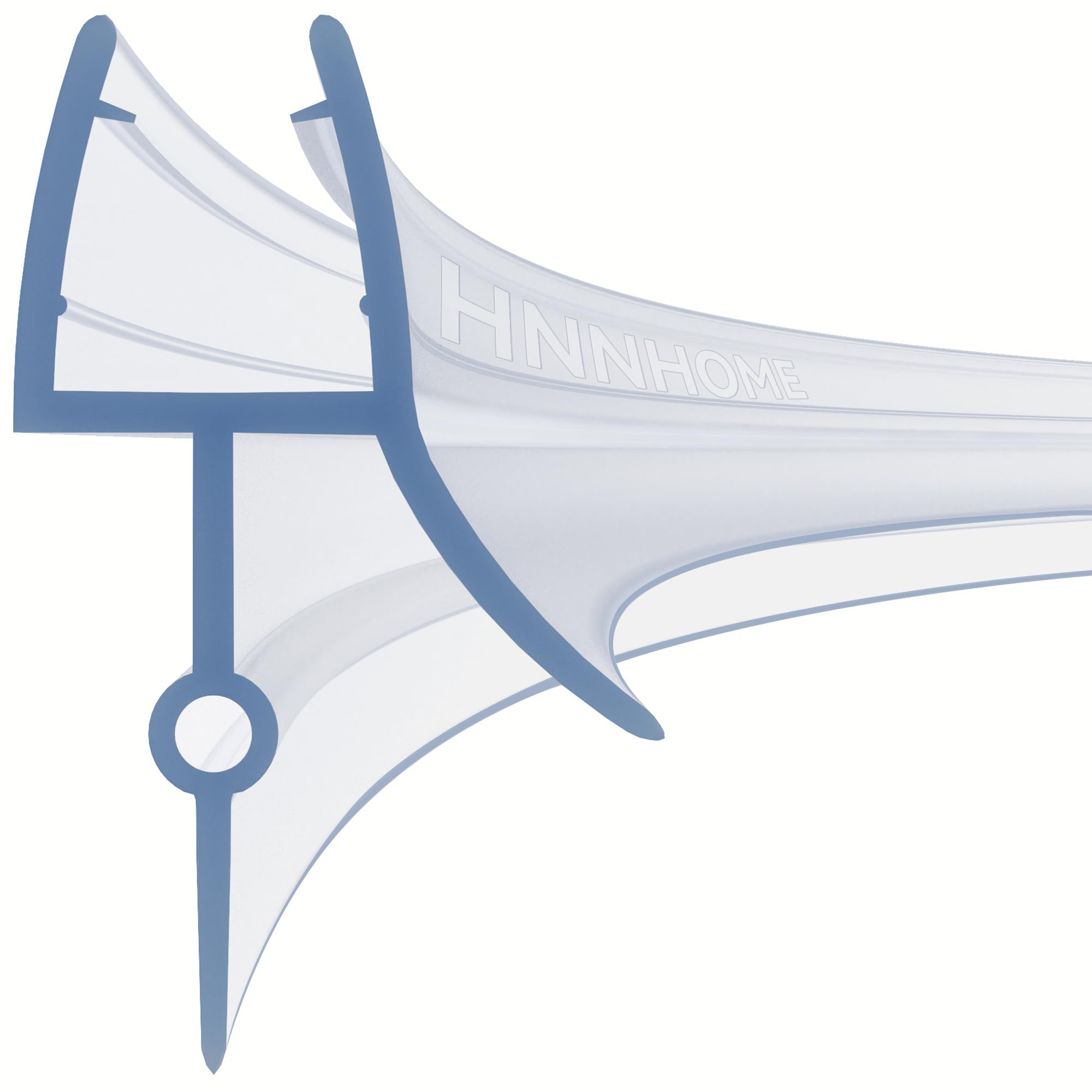 HNNHOME 870mm Pre-Curve Rubber Plastic Bath Shower Screen Seal Strip Perfect for 4-6mm Curved or Straight Glass Door 16-22mm Gap