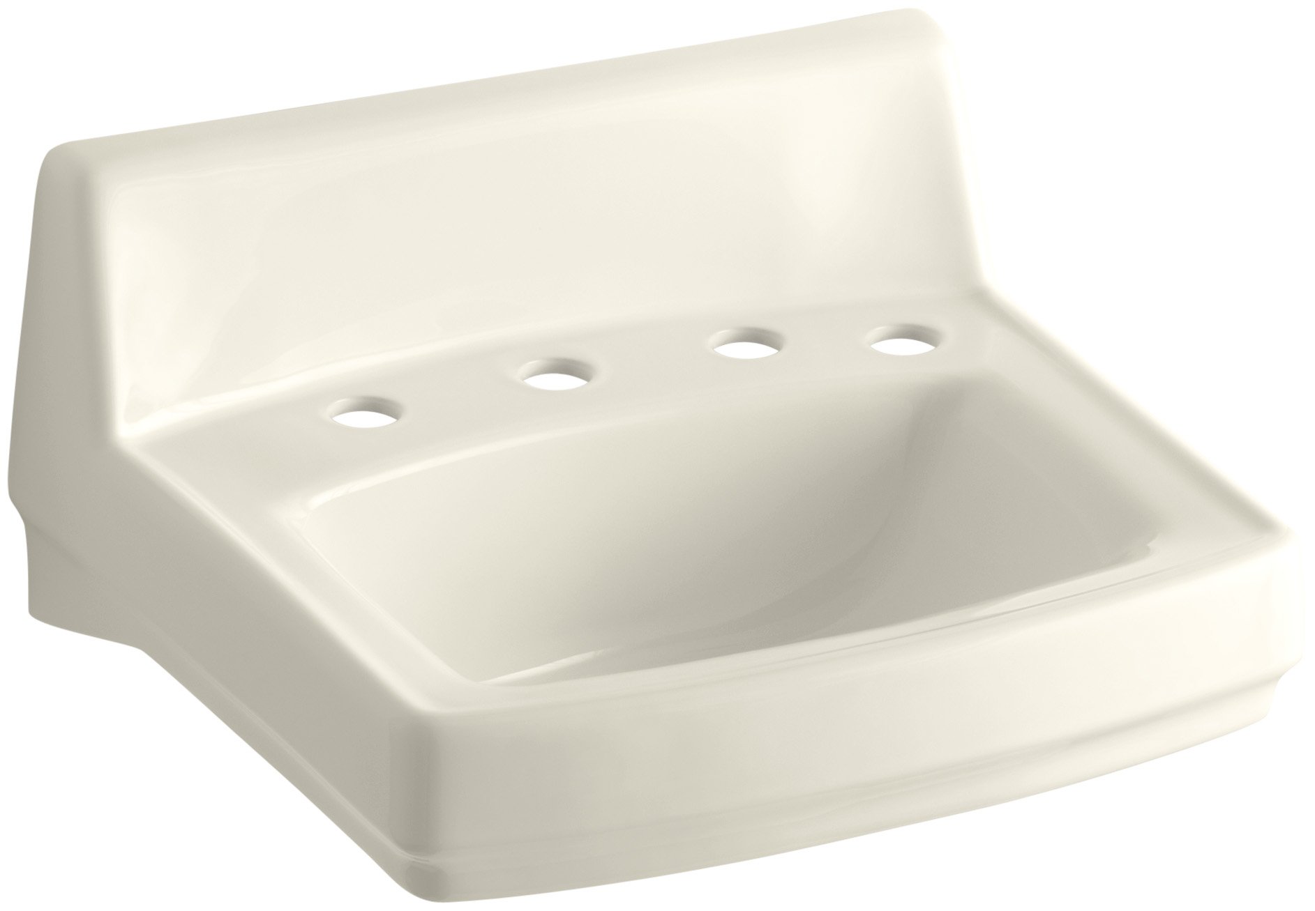 Kohler K-2030-NR-47 Greenwich Wall-Mount Lavatory with 8" Centers, Soap/Lotion Dispenser Drilling on
