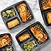 NEW IMPROVED 3-Compartment Meal Prep Containers, Premium, Durable, Sustainable, Easy Open Airtight Lids, by Paksh 32oz. [10 pack] 21 Day Fix, Portion Control, Lunch Bento Box [Shipped in Secured Box]