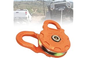 Srhvfuyr Mega Snatch Block Pulley -50000 lbs (25T) Minimum Breaking Strength, 25000 lbs (12.5T) Working Load Limit,for Synthe
