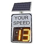 20"x27" Led Solar Radar Speed Limit Sign, Driver