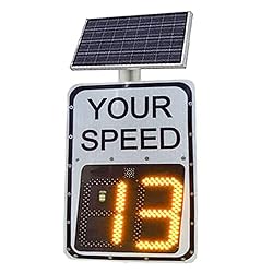 20"x27" Led Solar Radar Speed Limit Sign, Driver