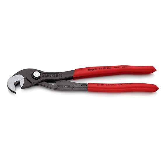 KNIPEX 87 41 250 Hochleistungs-Schraubzange für Schlüsselweiten von 10 bis 32 mm, 250 mm