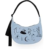 BAGGU Medium Nylon Crescent Bag - Embroidered Ballet Icons