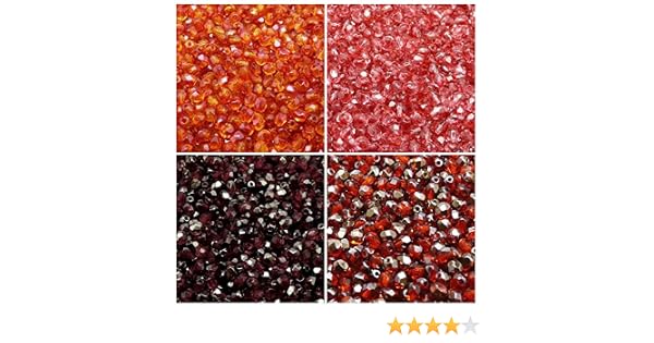 Cuentas de vidrio facetadas checas Fire-Polishedº son redondo 4mm ...